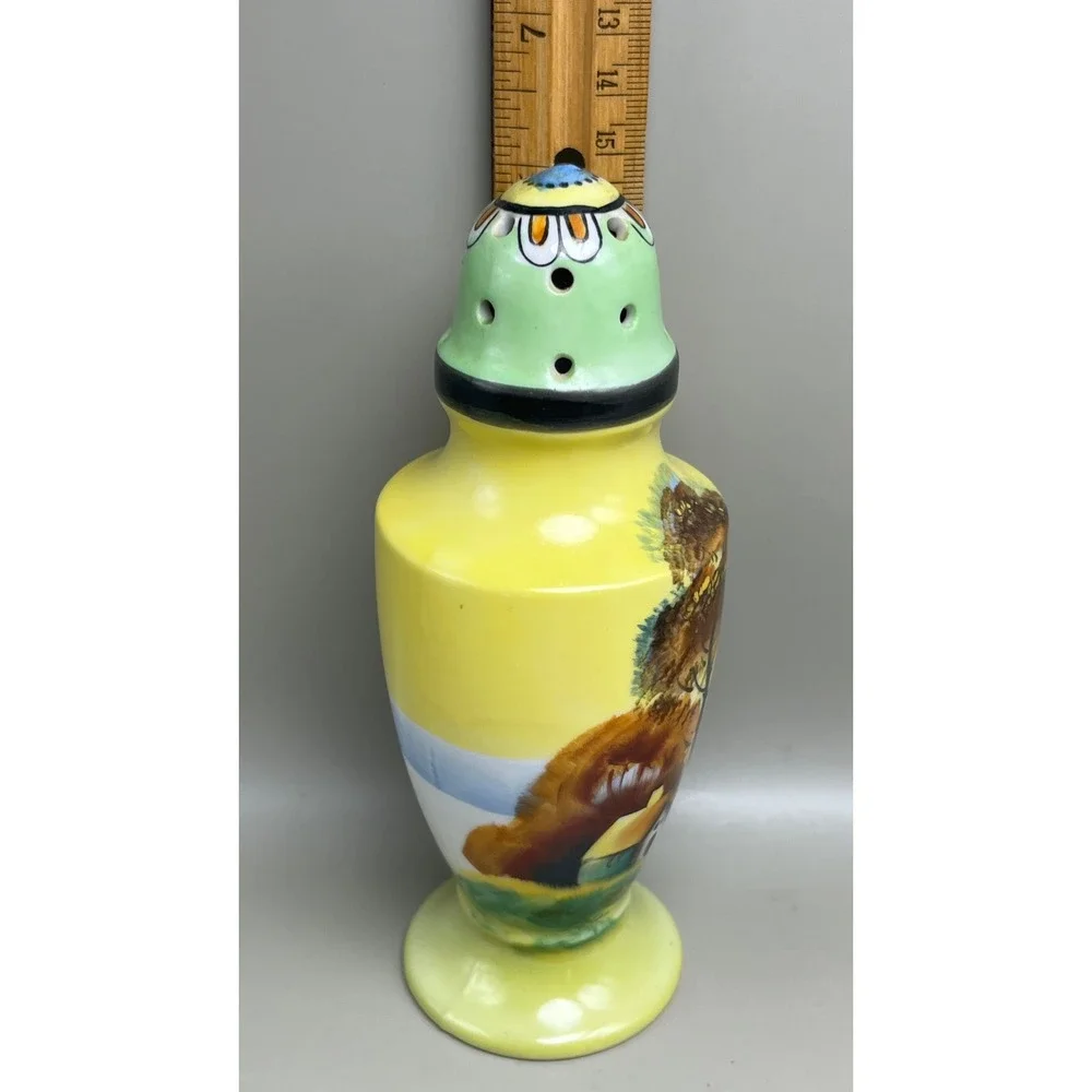 Vtg Noritake Sugar Shaker w/ Country Scene 6.5